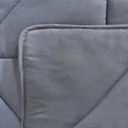 OHS Coverless Duvet Geo Quilted 7.5 Tog Bedding, Grey - Double - thumbnail 2
