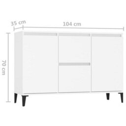 Vidaxl Sideboard White 102X35X70 Cm Engineered Wood - thumbnail 7