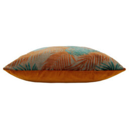 Paoletti Palm Grove Velvet Jacquard Feather Filled Cushion - thumbnail 3