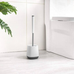 Nicoman Squircle White Toilet Brush & Holder With Silicone Head - thumbnail 1