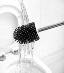 Nicoman Squircle White Toilet Brush & Holder With Silicone Head - thumbnail 5