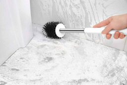 Nicoman Squircle White Toilet Brush & Holder With Silicone Head - thumbnail 3