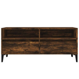 Berkfield Tv Cabinet Smoked Oak 100X34.5X44.5 Cm Engineered Wood - thumbnail 6
