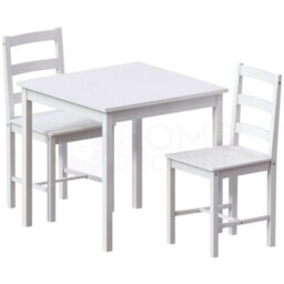 Lassic Vida Designs Yorkshire White Solid Pine 2 Seater Dining Set With 2 Chairs - thumbnail 7
