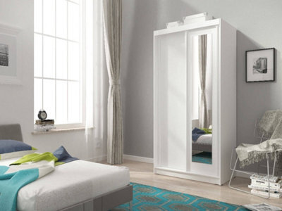 Sophisticated Alaska Sliding Two Door Wardrobe 1000mm X 2060mm X 620mm - Elegant Mirrored Storage Solution - image 1