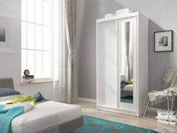 Sophisticated Alaska Sliding Two Door Wardrobe 1000mm X 2060mm X 620mm - Elegant Mirrored Storage Solution - thumbnail 1