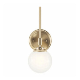 Luminosa Lighting Elstead Kichler Benno Bathroom Wall Lamp Contemporary Champagne Bronze 3000K Ip44 1X G9 - thumbnail 5