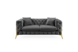 Home Detail Jaguar 2 Seater Sofa Chesterfield Design Velvet Fabric - thumbnail 3