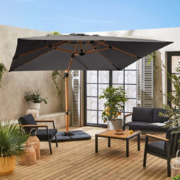 Sweeek - 3X3M Square Cantilever Parasol Falgos Grey With Cover Included - thumbnail 8