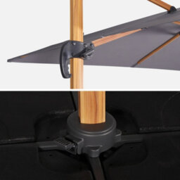Sweeek - 3X3M Square Cantilever Parasol Falgos Grey With Cover Included - thumbnail 4