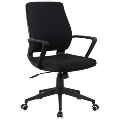 Black Harrier Fabric Office Chair With Square Back