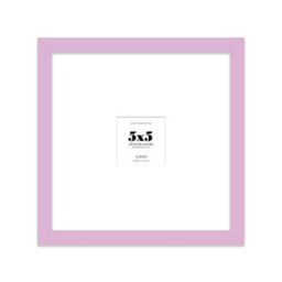 "5X5"" Lilac Picture Frame - 5X5"" Square Frame With 1X1"" Mount For 5X5""/1X1"" Pictures Art Deco Style Wall Art, 1 Pack" - thumbnail 1