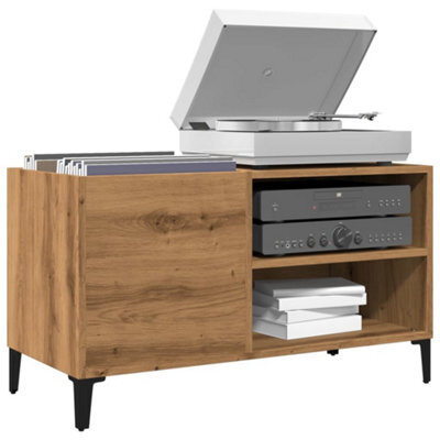 Berkfield Record Cabinet Artisan Oak 84.5X38X48 Cm Engineered Wood - image 1