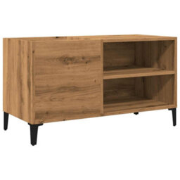 Berkfield Record Cabinet Artisan Oak 84.5X38X48 Cm Engineered Wood - thumbnail 2