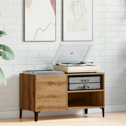 Berkfield Record Cabinet Artisan Oak 84.5X38X48 Cm Engineered Wood - thumbnail 3
