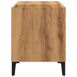 Berkfield Record Cabinet Artisan Oak 84.5X38X48 Cm Engineered Wood - thumbnail 5