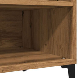 Berkfield Record Cabinet Artisan Oak 84.5X38X48 Cm Engineered Wood - thumbnail 8