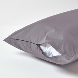 Homescapes Dark Grey Continental Pillowcase Egyptian Cotton 200 Tc, 40 X 80Cm - thumbnail 3