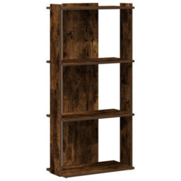 Berkfield Elegant Bookcase 3-Tier Smoked Oak 60X30X120 Cm Engineered Wood
