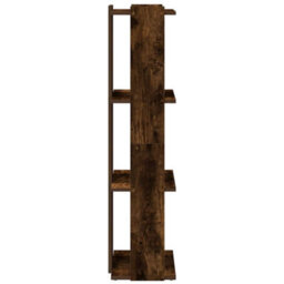 Berkfield Elegant Bookcase 3-Tier Smoked Oak 60X30X120 Cm Engineered Wood - thumbnail 5
