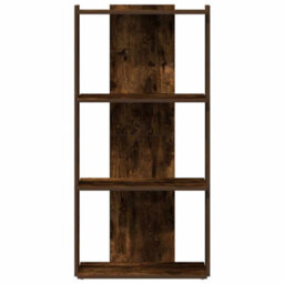 Berkfield Elegant Bookcase 3-Tier Smoked Oak 60X30X120 Cm Engineered Wood - thumbnail 4