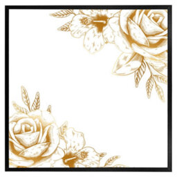 "Andrew Lee Gold Rose (Picutre Frame) / 20X20"" / Oak" - thumbnail 6
