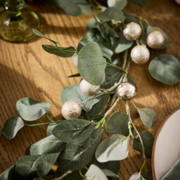 Dibor Eucalyptus Sparkle Xmas Decoration Table Garland Decorative Christmas Garland 2M - thumbnail 3