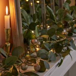Dibor Eucalyptus Sparkle Xmas Decoration Table Garland Decorative Christmas Garland 2M - thumbnail 1
