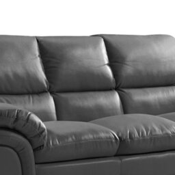 Furniture Instore Verona Grey Leather Aire 3 Seater Sofa - thumbnail 3