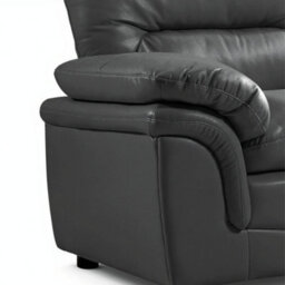 Furniture Instore Verona Grey Leather Aire 3 Seater Sofa - thumbnail 6