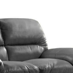 Furniture Instore Verona Grey Leather Aire 3 Seater Sofa - thumbnail 4