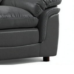 Furniture Instore Verona Grey Leather Aire 3 Seater Sofa - thumbnail 5