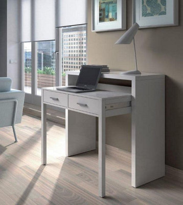 Amos Mann Furniture Vienna Artic White Extending Computer Desk Console Dressing Table - image 1