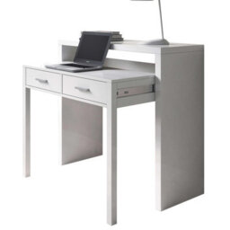 Amos Mann Furniture Vienna Artic White Extending Computer Desk Console Dressing Table - thumbnail 5