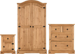 Seconique Corona Trio Set In Distressed Waxed Pine - thumbnail 3