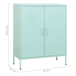 Vidaxl Storage Cabinet Mint 80X35X101.5 Cm Steel - thumbnail 9