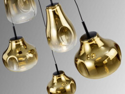 Luminosa Lighting Luminosa Aledis Cluster Pendant Ceiling 5 Light Black, Gold Led 3000K - Uk Stock - thumbnail 5