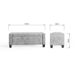 Gfw Verona Crushed Velvet Storage Ottoman Bench Grey - thumbnail 8
