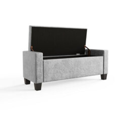 Gfw Verona Crushed Velvet Storage Ottoman Bench Grey - thumbnail 5