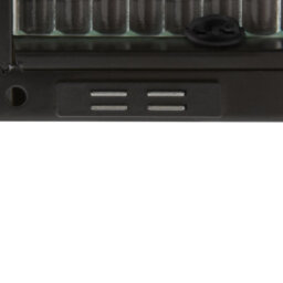 Beliani Glass Display Sideboard Sarre Metal 90 Cm Black - thumbnail 8