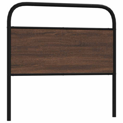 Berkfield Headboard Brown Oak 90 Cm Steel And Engineered Wood - image 1