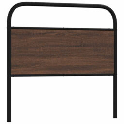 Berkfield Headboard Brown Oak 90 Cm Steel And Engineered Wood