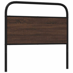 Berkfield Headboard Brown Oak 90 Cm Steel And Engineered Wood - thumbnail 5