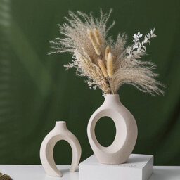 Woodside Home Living Ceramic Interlocking Modern Vase Set - thumbnail 3