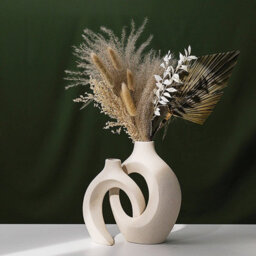 Woodside Home Living Ceramic Interlocking Modern Vase Set - thumbnail 2