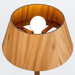 Luminosa Lighting Elstead Nostalgia Table Lamp With Round Tapered Shade Teak - thumbnail 5