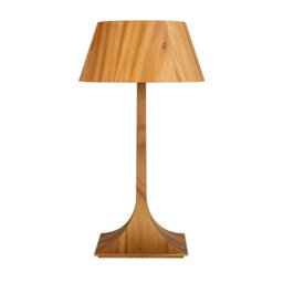 Luminosa Lighting Elstead Nostalgia Table Lamp With Round Tapered Shade Teak