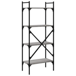 Berkfield Bookcase 4-Tier Grey Sonoma 56X31.5X138.5 Cm Engineered Wood - thumbnail 6