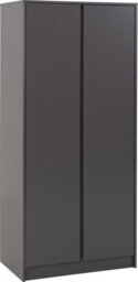 Seconique Malvern 2 Door Wardrobe In Grey Finish Hanging Rail And Shelf - thumbnail 7