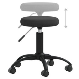 Berkfield Office Swivel Chair Black Velvet - thumbnail 6